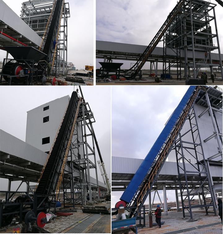 大傾角皮帶機現(xiàn)場圖